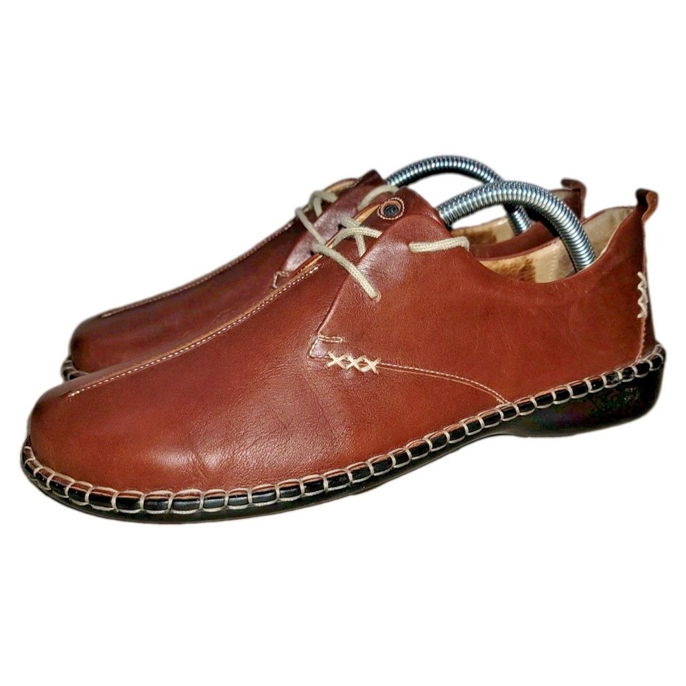 Josef Seibel Shoes Women Size 10  EU Size‎ 41 Brown Lindsay Oxford Leather - Picture 2 of 12